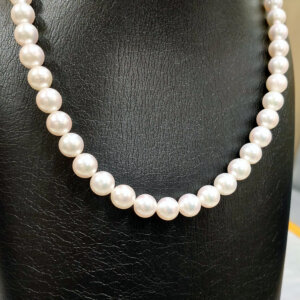 真珠,パール,ネックレス,高級グレード,無調色,花珠,8.0mm,8.5mm,イヤリング,ピアス,セット,鑑別書付